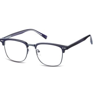 Oprawki korekcyjne zerówki okulary półramki 886C granatowe