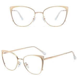 Okulary kocie do komputera damskie z filtrem BLUE Light zerówki 2585-1