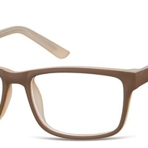 Okulary Zerówki oprawki Sunoptic CP157G brązowo-kremowe