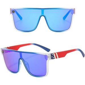 Męskie okulary przeciwsłoneczne pełne lustra MAXAIR z filtrem UV400 Blue/Red ST-MAX1A