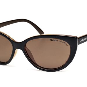 Kocie oczy okulary damskie Arctica S-241A brązowe z polaryzacją