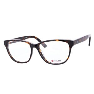 Damskie Okulary zerówki korekcyjne oprawki kocie oczy STAC-60F w panterkę