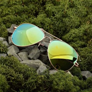 Okulary Pilotki przeciwsłoneczne lustro zielone aviator ST-DAS