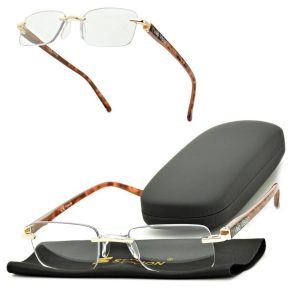 Plusy +2.00 okulary bezramkowe do czytania korekcyjne ST323A