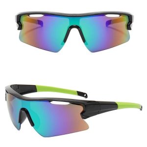 Sportowe okulary przeciwsłoneczne z filtrem UV400 Black/Green SVM-12D
