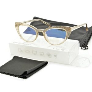 Okulary damskie do komputera kocie z filtrem BLUE Light zerówki 25107C