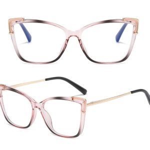 Okulary kocie do komputera damskie z filtrem BLUE Light zerówki 2587-4 (wideo)