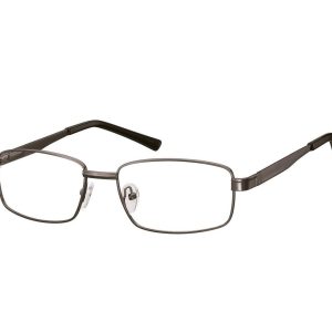 Męskie Oprawki korekcyjne zerówki okulary metalowe 639 grafitowe