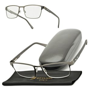 Plusy +0.75 Męskie okulary do czytania korekcyjne ST330