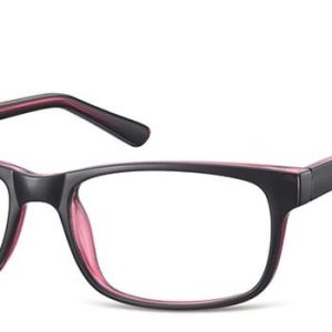 Okulary Zerówki klasyczne oprawki Sunoptic CP154F czarno-jasnopurpurowe