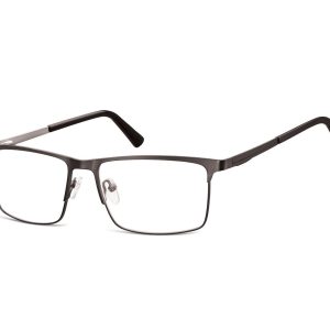 Okulary zerówki korekcyjne Nerd Prostokątne Flex 909E grafitowe