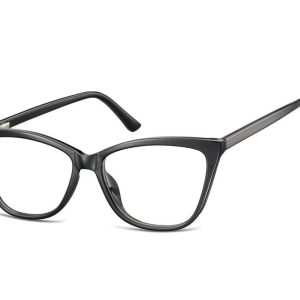 Okulary oprawki optyczne zerówki korekcyjne kocie oczy Sunoptic CP115 czarne