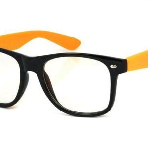 Okulary Nerdy zerówki pomaranczowe 2072b