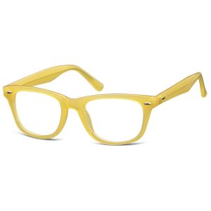 Okulary dziecięce zerówki prostokątne oprawki korekcyjne PK10G żółty