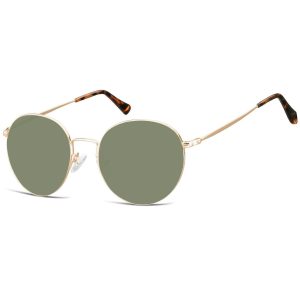 Okulary Lenonki Przeciwsłoneczne SUNOPTIC SG-915B złoto-zielone