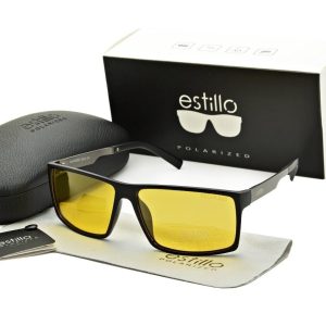 Rozjaśniające okulary do jazdy nocą polaryzacyjne czarne EST-410Y Estillo