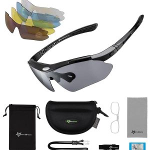 Okulary przeciwsłoneczne rowerowe - 5 wymiennych soczewek + wkładka korekcyjna 10003