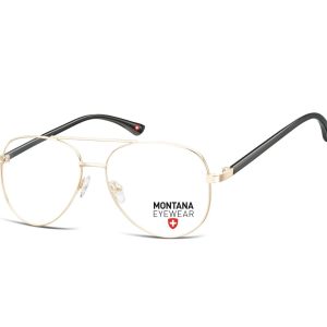 Okulary korekcyjne oprawki optyczne zerówki Montana MM599C złote
