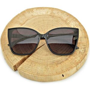 Okulary damskie polaryzacyjne Kocie czarne POL-861