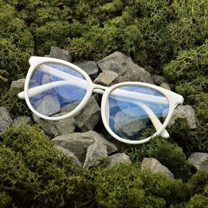 Białe okulary damskie z filtrem BLUE LIGHT do komputera korekcyjne EST-109K-5 Estillo