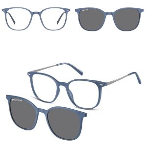 Owalne okulary pod korekcję z polaryzacyjną nakładką przeciwsłoneczną CLIP-TRC-194B-1