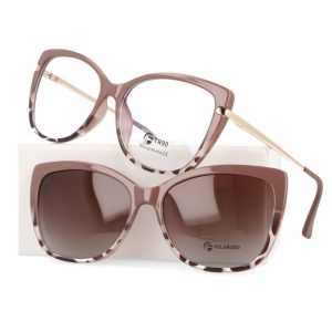 Damskie okulary do komputera z nakładką przeciwsłoneczną Clip-on 25114C