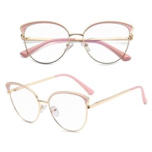 Okulary kocie do komputera damskie z filtrem BLUE Light zerówki Flex 25100B