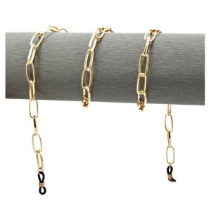 Łańcuszek ozdobny do okularów złoty zawieszka, sznureczek SLA-09