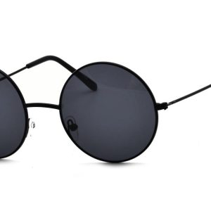 Okulary Lenonki czarne przeciwsłoneczne hippie retro 4322 ze skazą