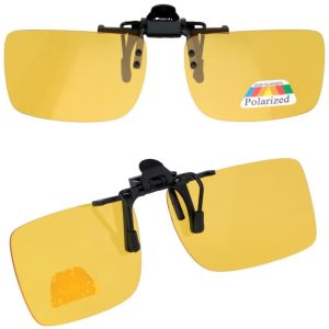 Nakładki polaryzacyjne na okulary korekcyjne - żółte rozjaśniające + ETUI - NA-145
