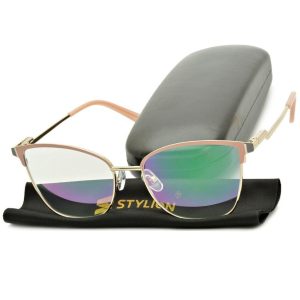 Plusy +2.00 damskie okulary do czytania korekcyjne z antyrefleksem ST325BR