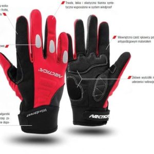 Rękawice sportowe lekkie i oddychające ARCTICA OG-03A black/red r.S - ze skazą!