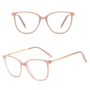 Okulary damskie kocie oczy zerówki do komputera BLUE LIGHT 25149D