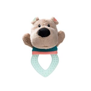 Lilliputiens - Niedźwiadek Cesar - Grzechotka z gryzakiem i szeleszczącą folią