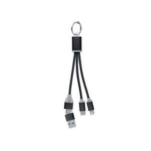 Kabel ładujący 4 w 1 typu C - BLUE - Czarny
