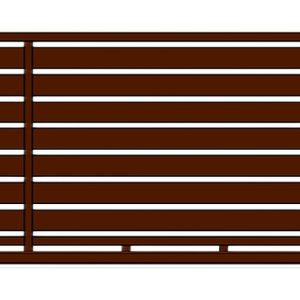 Brama przesuwna WALL 140 - 5,00 m - antracyt , brązowa , czarna , szara , zielona