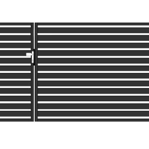Bramofurtka asymetryczna PRO typ WALL 80 - malowana proszkowo - 1,5 / 2,5 m x 1,5 m