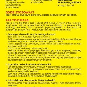 Żółte tasiemki na mszyce – 20 szt. Vegano