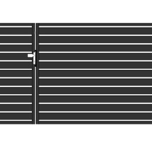Bramofurtka asymetryczna PRO typ WALL 100 - malowana proszkowo - 1,5 / 2,5 m x 1,5 m