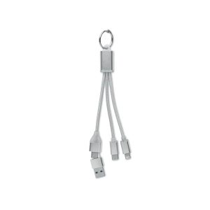 Kabel ładujący 4 w 1 typu C - BLUE - Srebrny