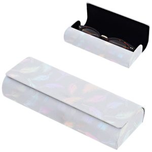 Etui okularowe na magnes holograficzne pióra ET-130B Białe