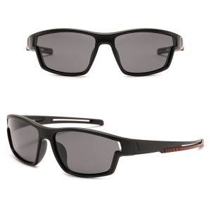 Dziecięce 5-9 lat gumowe okulary przeciwsłoneczne polaryzacyjne POL-JR-62B czarne