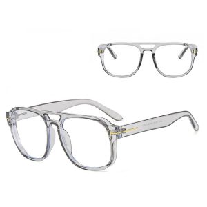 Okulary zerówki do komputera z filtrem BLUE LIGHT pilotki STL64F szare