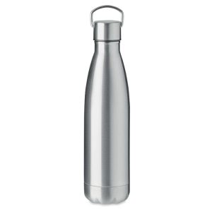 Butelka dwuścienna 500ml - MATIS - srebrny mat
