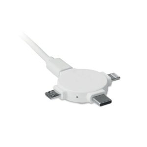Adapter do kabli 3 w 1 - LIGO CABLE - bialy