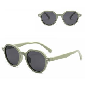 Dziecięce 5-8 lat gumowe okulary przeciwsłoneczne polaryzacyjne POL-JR-58C pistacjowe