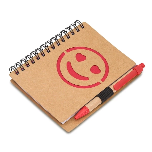 Notes gładki Smile - Czerwony