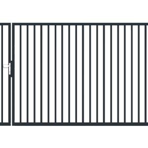 Bramofurtka asymetryczna PRO typ P20 - malowana proszkowo - 1,5 / 2,5 m x 1,5m