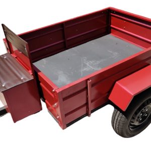 Przyczepa GENEA z hamulcami taśmowymi do ciągnika jednoosiowego