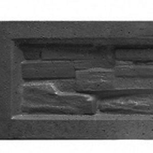 Podmurówka betonowa łupana - 250 cm / 25 cm - antracyt